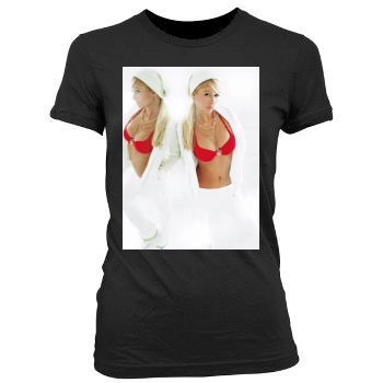 Paris Hilton Women's Junior Cut Crewneck T-Shirt