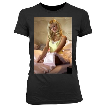 Paris Hilton Women's Junior Cut Crewneck T-Shirt