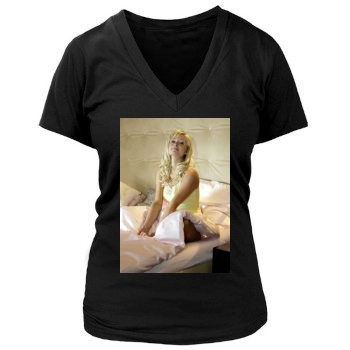 Paris Hilton Women's Deep V-Neck TShirt