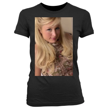 Paris Hilton Women's Junior Cut Crewneck T-Shirt