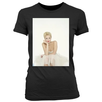 Paris Hilton Women's Junior Cut Crewneck T-Shirt