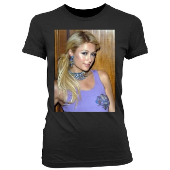 Paris Hilton Women's Junior Cut Crewneck T-Shirt