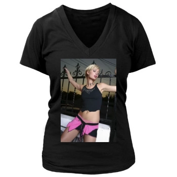 Paris Hilton Women's Deep V-Neck TShirt