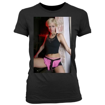 Paris Hilton Women's Junior Cut Crewneck T-Shirt