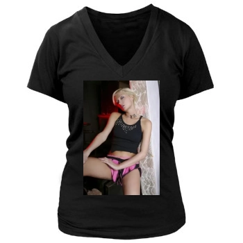 Paris Hilton Women's Deep V-Neck TShirt