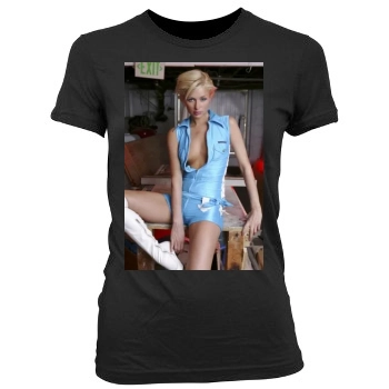 Paris Hilton Women's Junior Cut Crewneck T-Shirt