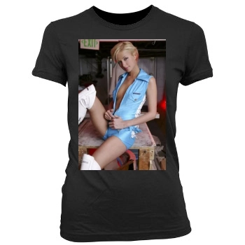 Paris Hilton Women's Junior Cut Crewneck T-Shirt