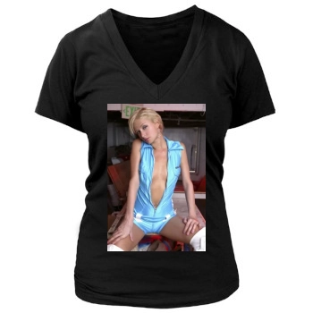 Paris Hilton Women's Deep V-Neck TShirt