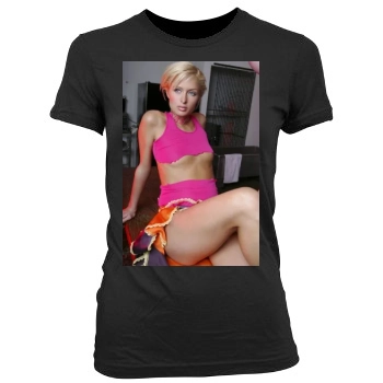 Paris Hilton Women's Junior Cut Crewneck T-Shirt