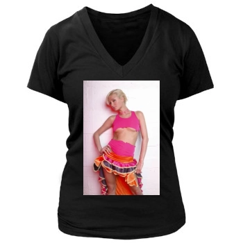 Paris Hilton Women's Deep V-Neck TShirt