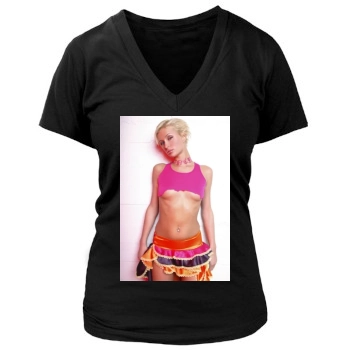 Paris Hilton Women's Deep V-Neck TShirt