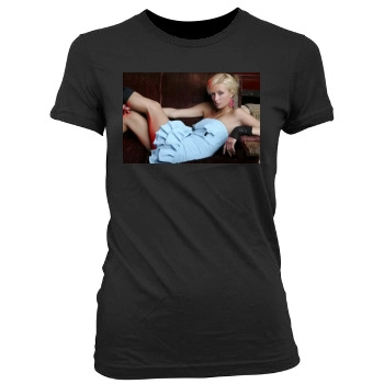 Paris Hilton Women's Junior Cut Crewneck T-Shirt