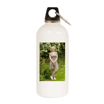 Joanna Krupa White Water Bottle With Carabiner