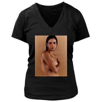 Patricia Velasquez Women's Deep V-Neck TShirt