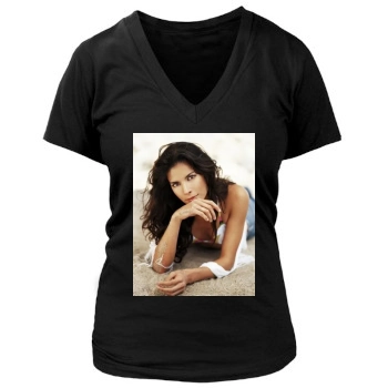 Patricia Velasquez Women's Deep V-Neck TShirt