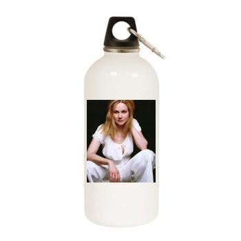 Laura Linney White Water Bottle With Carabiner