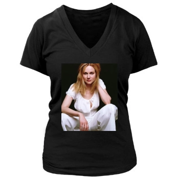 Laura Linney Women's Deep V-Neck TShirt