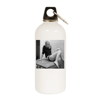 Rachel Blanchard White Water Bottle With Carabiner