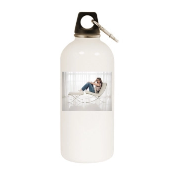 Rachel Stevens White Water Bottle With Carabiner