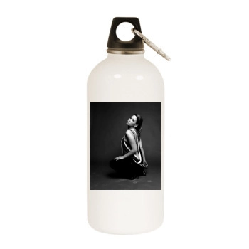 Rachel Stevens White Water Bottle With Carabiner