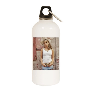 Rachel Stevens White Water Bottle With Carabiner