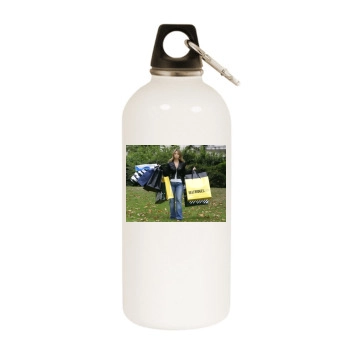 Rachel Stevens White Water Bottle With Carabiner