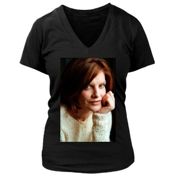 Rene Russo Women's Deep V-Neck TShirt