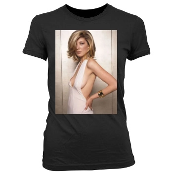 Rosamund Pike Women's Junior Cut Crewneck T-Shirt