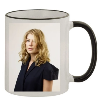 Rosamund Pike 11oz Colored Rim & Handle Mug