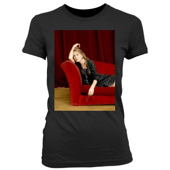 Rosamund Pike Women's Junior Cut Crewneck T-Shirt