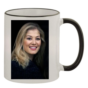 Rosamund Pike 11oz Colored Rim & Handle Mug