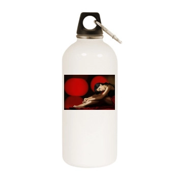 Rosario Dawson White Water Bottle With Carabiner