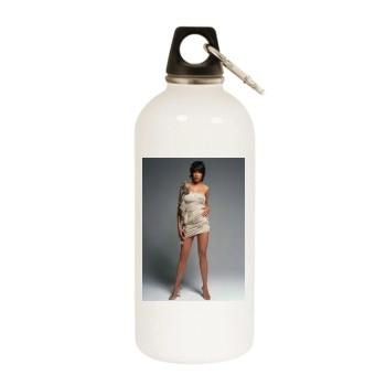 Rosario Dawson White Water Bottle With Carabiner