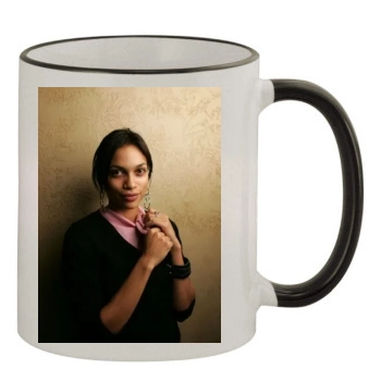 Rosario Dawson 11oz Colored Rim & Handle Mug