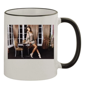 Rosario Dawson 11oz Colored Rim & Handle Mug