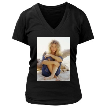 Shakira Women's Deep V-Neck TShirt