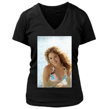 Shakira Women's Deep V-Neck TShirt