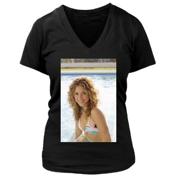 Shakira Women's Deep V-Neck TShirt