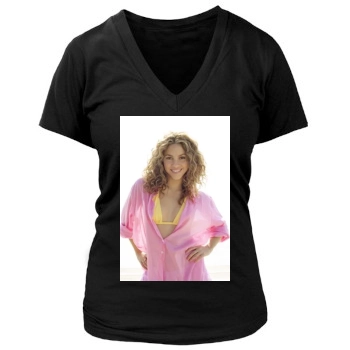 Shakira Women's Deep V-Neck TShirt