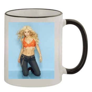 Shakira 11oz Colored Rim & Handle Mug