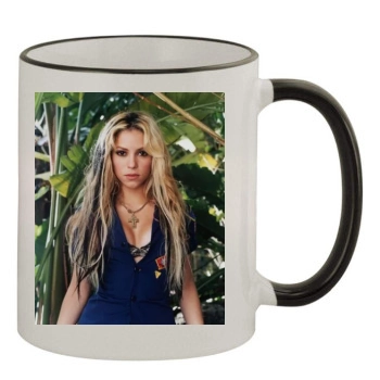 Shakira 11oz Colored Rim & Handle Mug