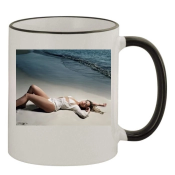 Shakira 11oz Colored Rim & Handle Mug