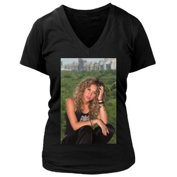 Shakira Women's Deep V-Neck TShirt