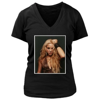 Shakira Women's Deep V-Neck TShirt