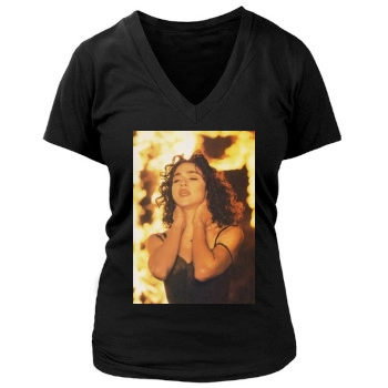 Madonna Women's Deep V-Neck TShirt