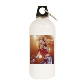 Shakira White Water Bottle With Carabiner