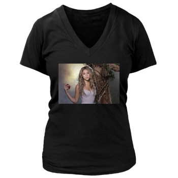 Shakira Women's Deep V-Neck TShirt