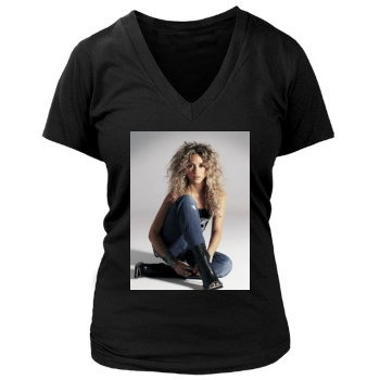 Shakira Women's Deep V-Neck TShirt