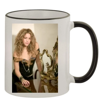 Shakira 11oz Colored Rim & Handle Mug