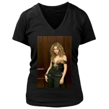 Shakira Women's Deep V-Neck TShirt